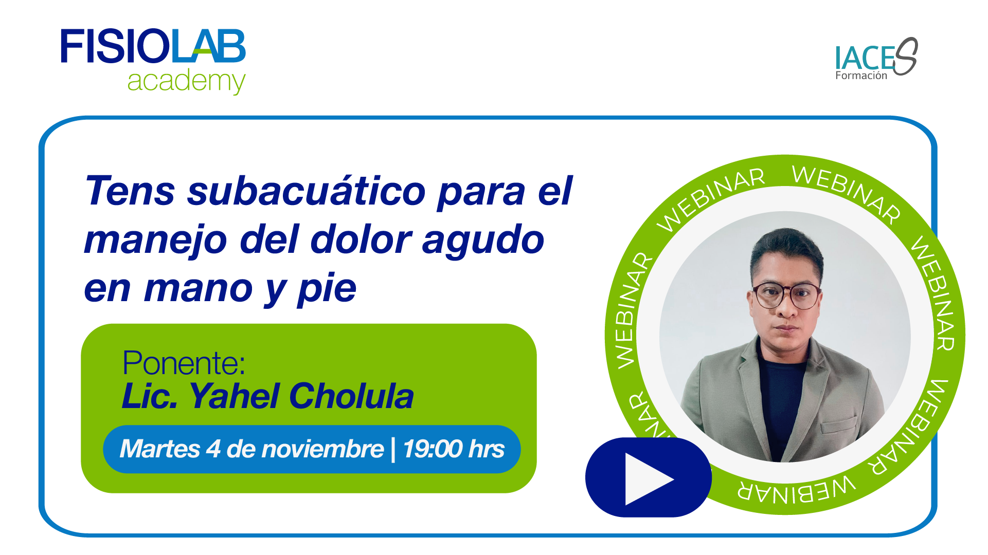 WEBINAR - Tens subacuático para el manejo del dolor agudo en mano y pie