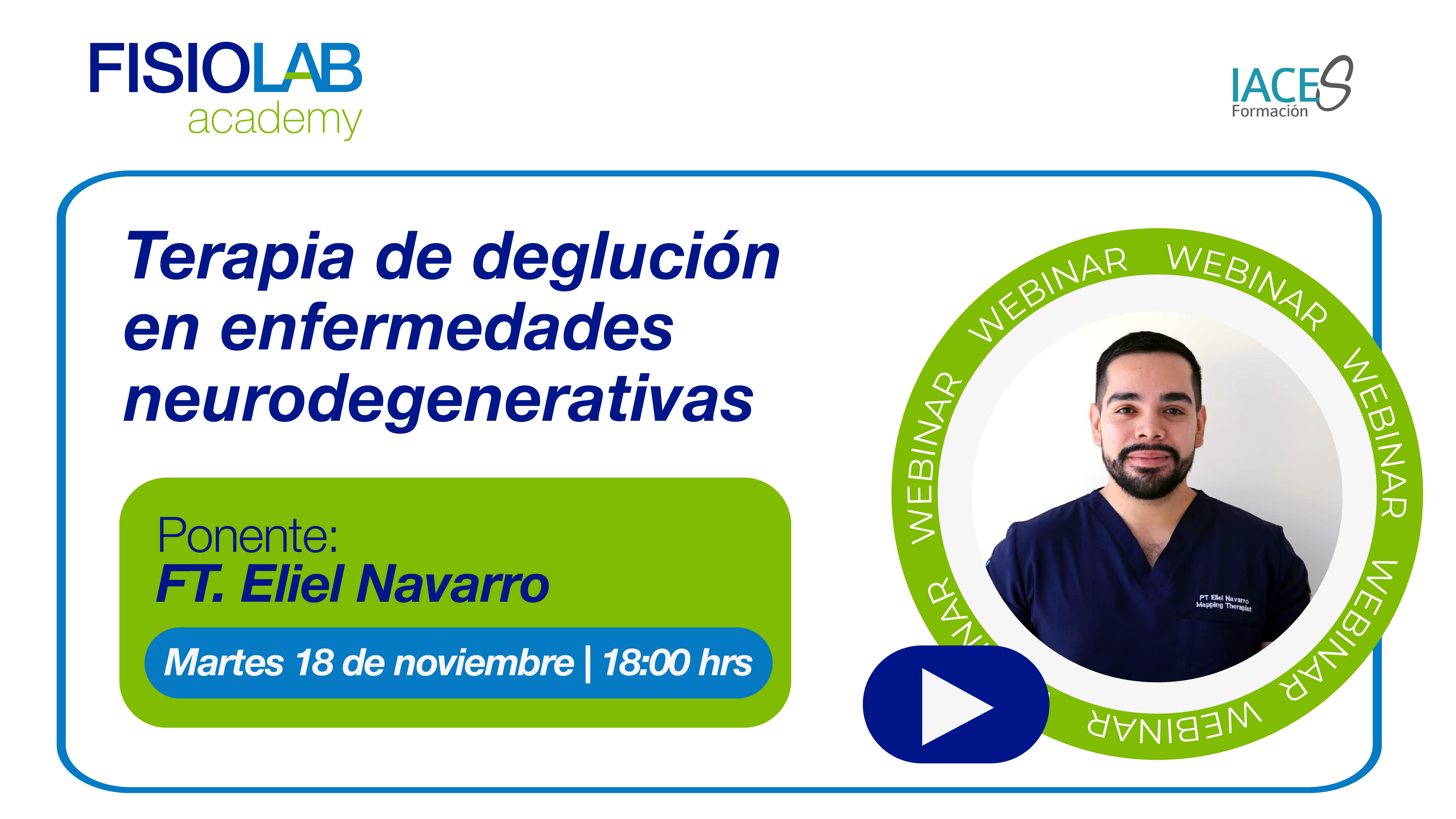 WEBINAR - Terapia de deglución en enfermedades neurodegenerativas